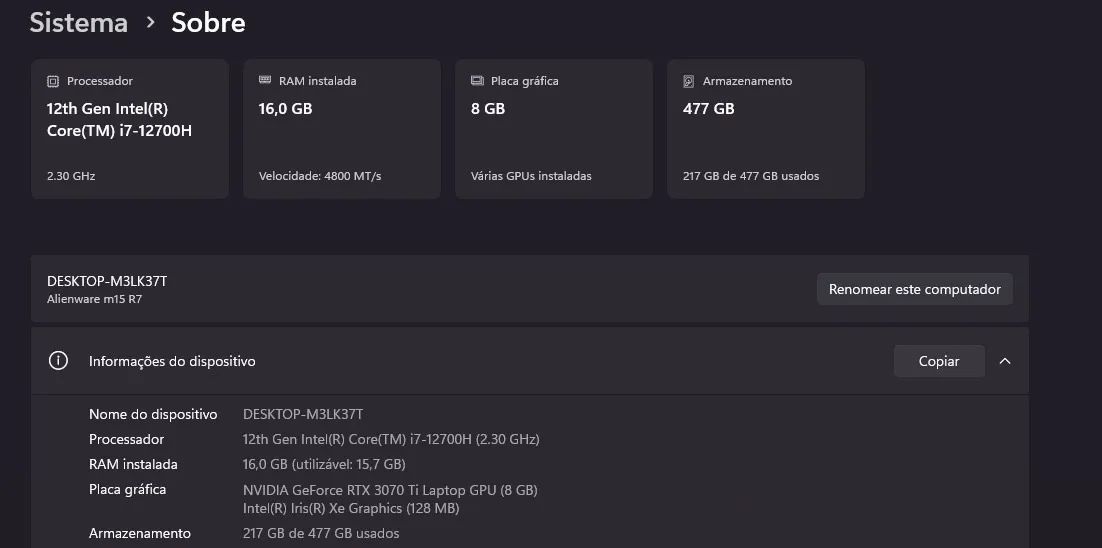 Notebook Dell Alienware M15-R7 - Foto 3