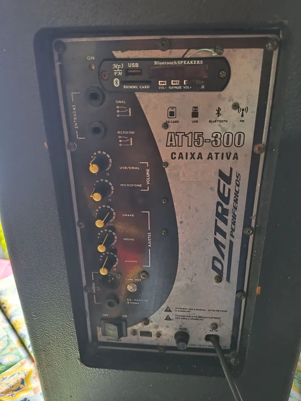 Vendo caixa som datrel de 15 polegadas foncionando normalmente  - Foto 4