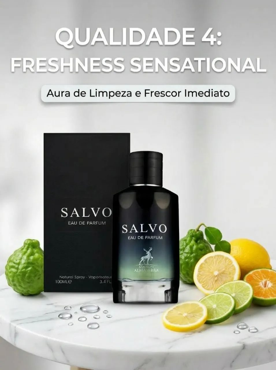 Perfume Salvo Maison Alhambra Eau de Parfum Masculino 100ml  - Foto 5