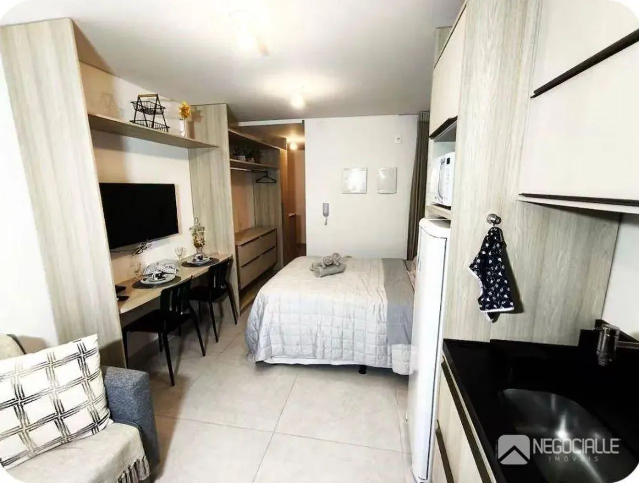 Flat com 1 dormitório para alugar, 28 m² por R$ 3.000,00/mês - Intermares - Cabedelo/PB - Foto 4