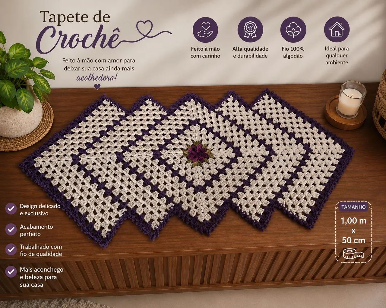 Tapete crochê  - Foto 3
