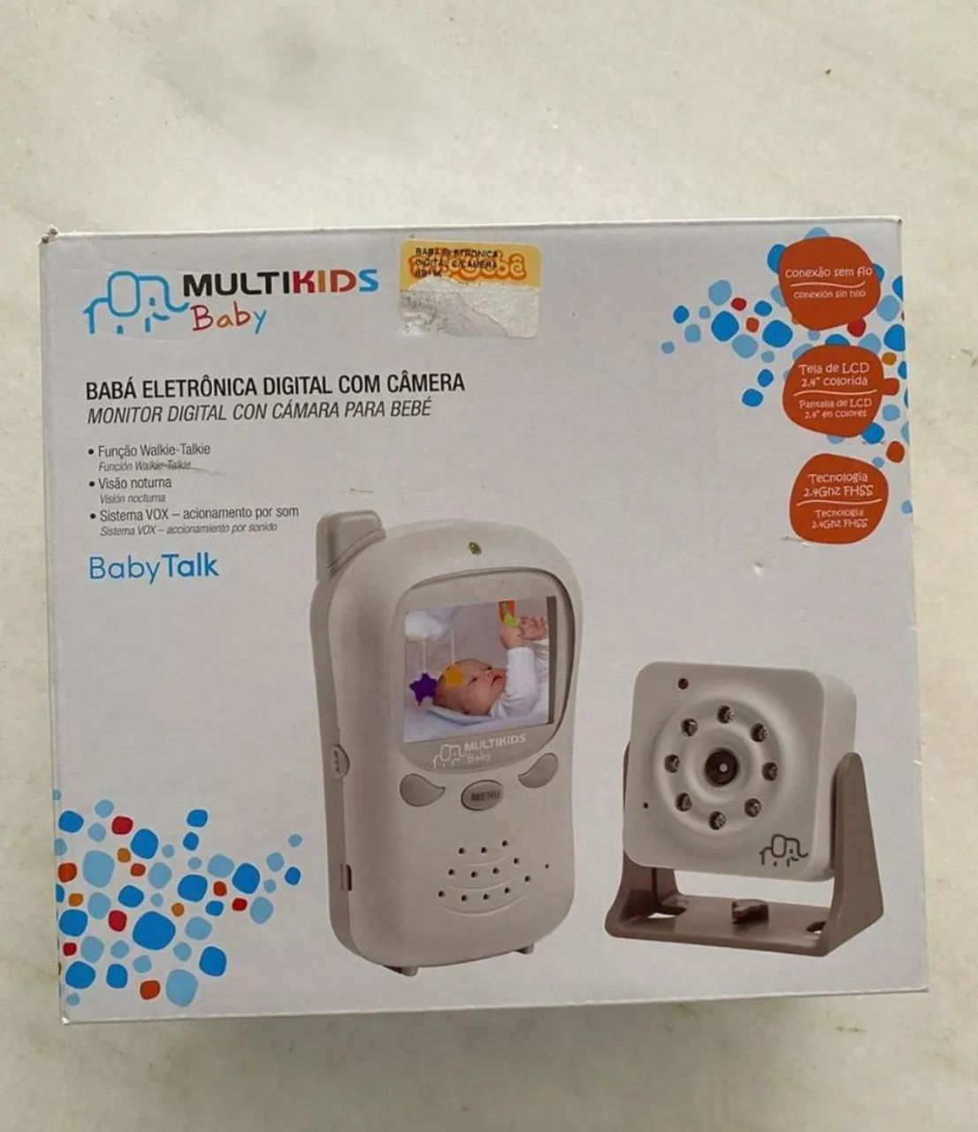 Babá Eletrônica Digital Com Câmera E Tela Multikids Cor Branca - Foto 2