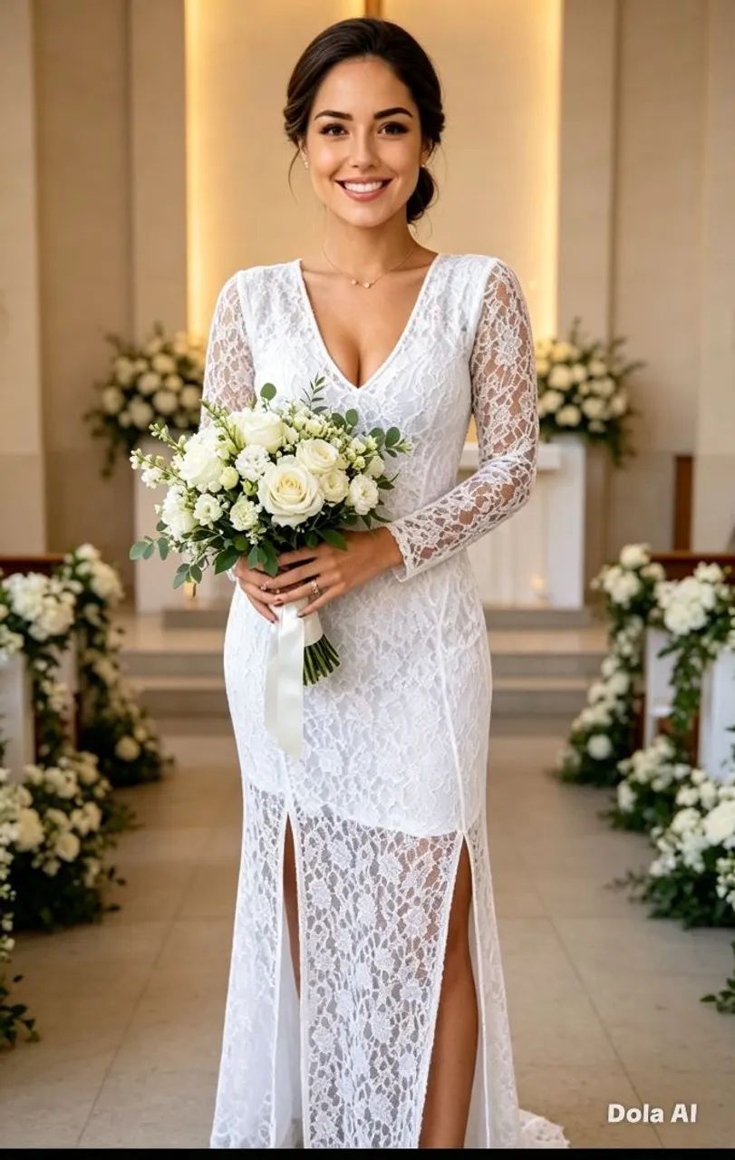 VESTIDO DE NOIVA OU PARA CONFRATERNIZAÇÃO 