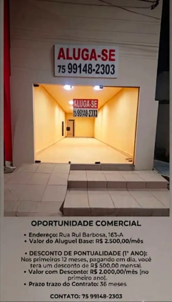 Aluguel ponto comercial