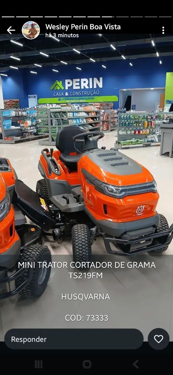Micro Trator Cortador de Grama TS114 15hp Novo - Foto 6