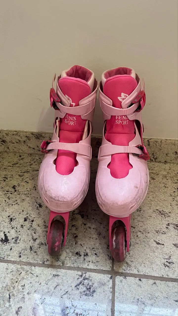 Patins Rosa Ajustável 
