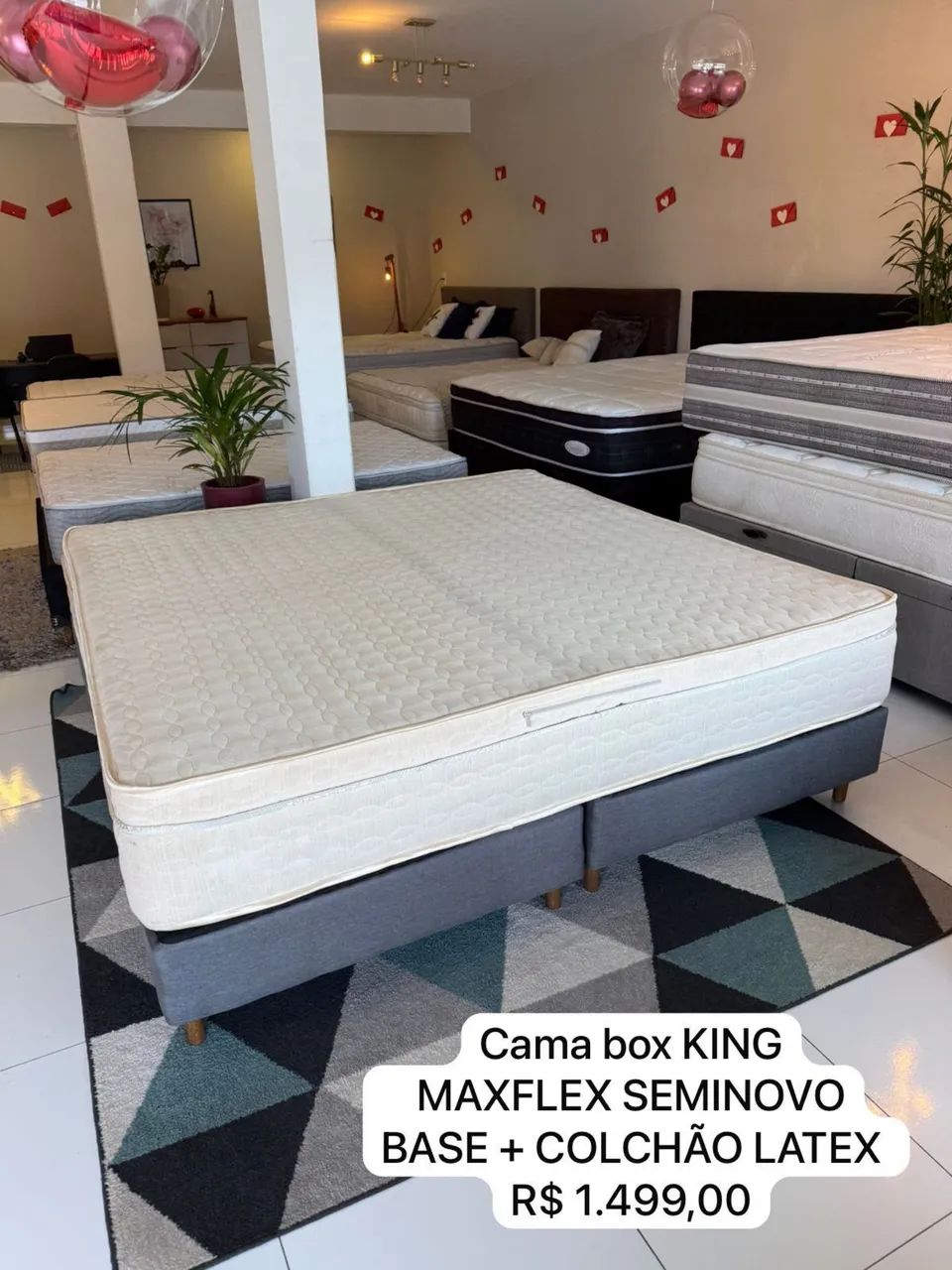 Colchão KING MAXFLEX SEMINOVO COM BASE - Entrego! 