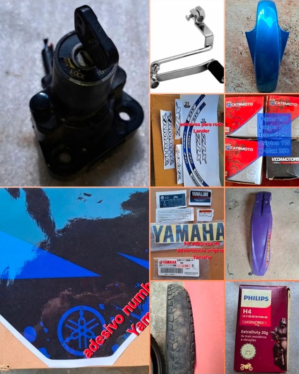 Peças para motos Yamaha aceito cartão