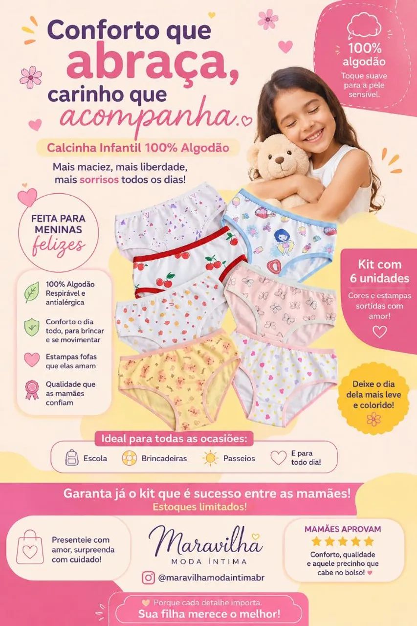 Calcinha infantil 