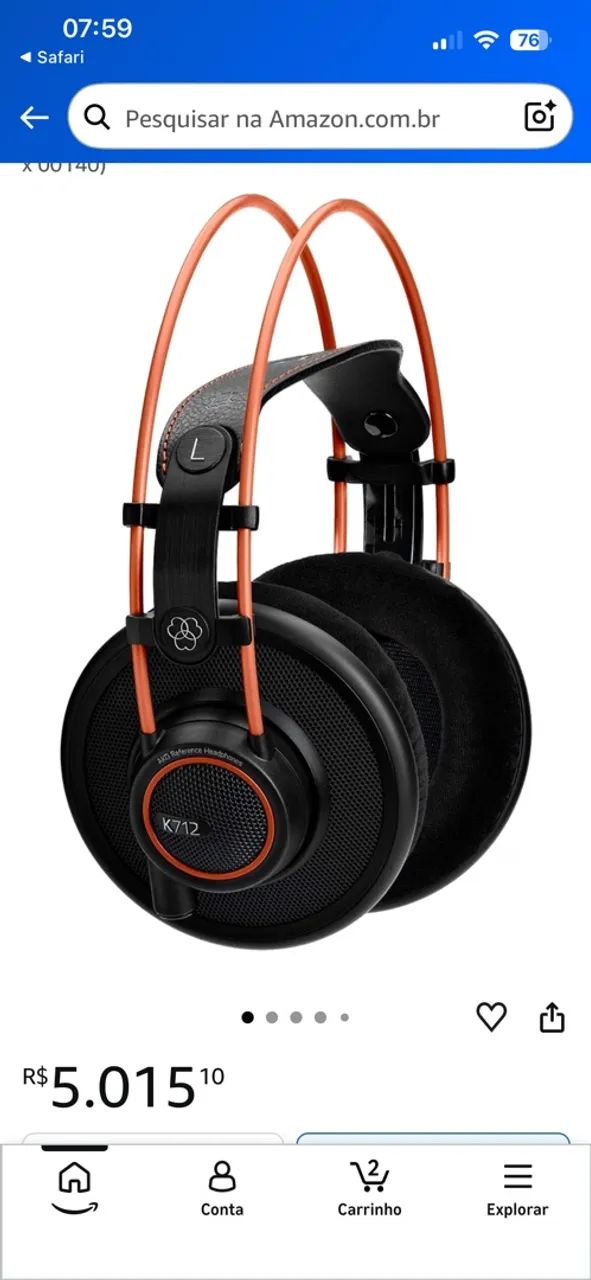 Fone Akg k712 pro  - Foto 2