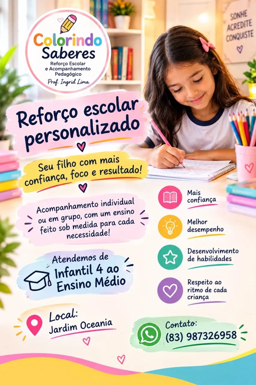 Reforço escolar Personalizado 