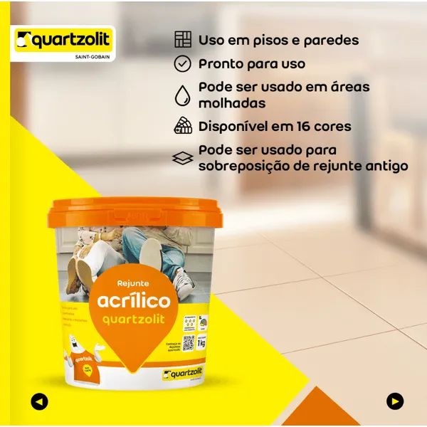 Rejunte acrilico Quartzolit Várias cores
