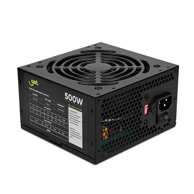 Fonte ATX 500W Real Get com Cabo de Força Bivolt Preto - Foto 4