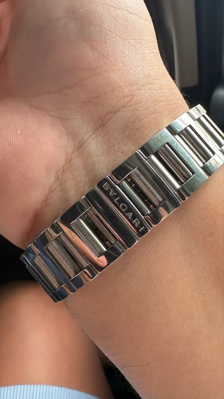 Relógio Bvlgari Rettangolo Automático RT45S Aço - Original - Suíço - Foto 5