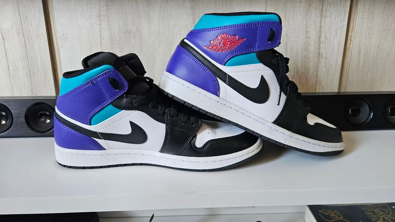 Tenis nike air Jordan 1 MID Aqua 