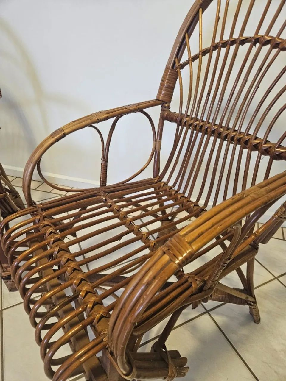 Par de Poltronas de Vime Vintage - Cadeiras - Foto 3