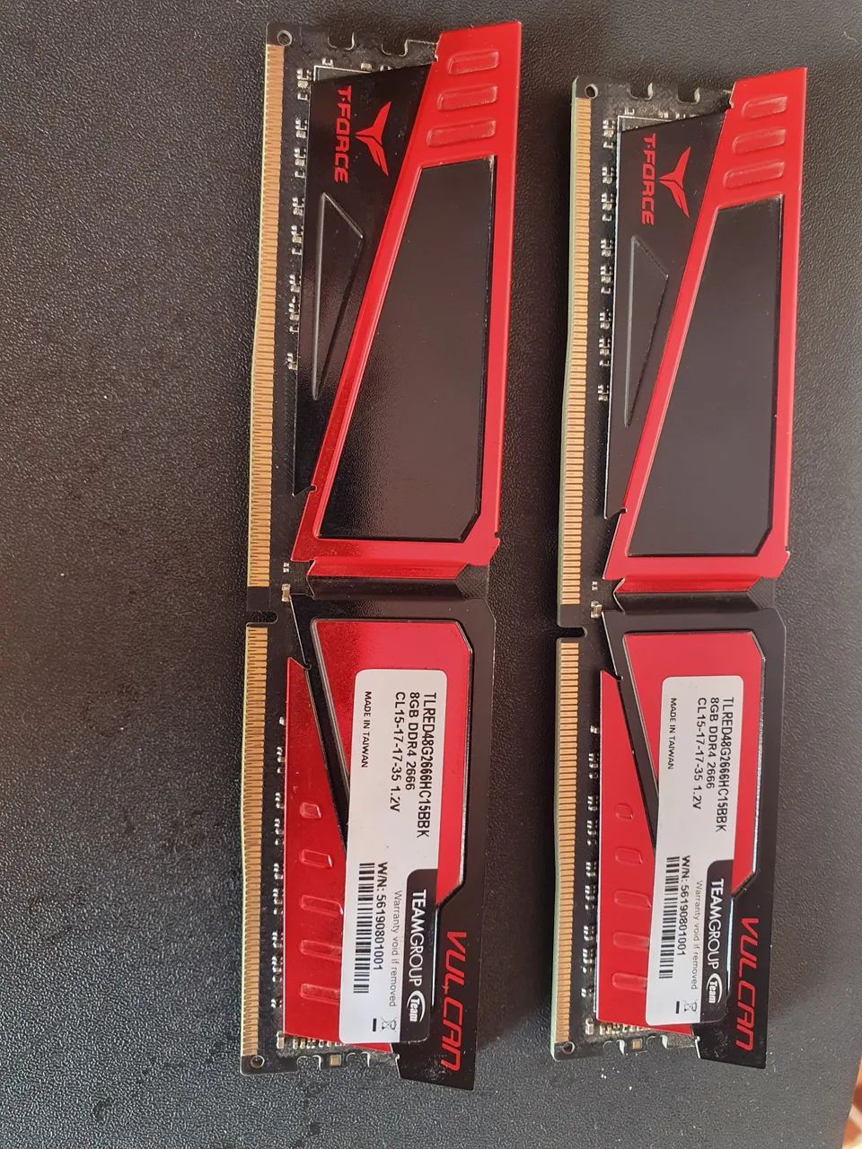kit memória ram 16gb (2x8gb) ddr4 2666mhz team group t force