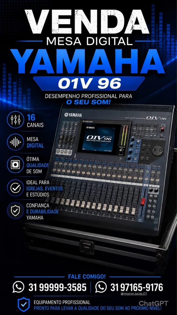 Mesa De Som Digital Yamaha 01v96 (Usado)