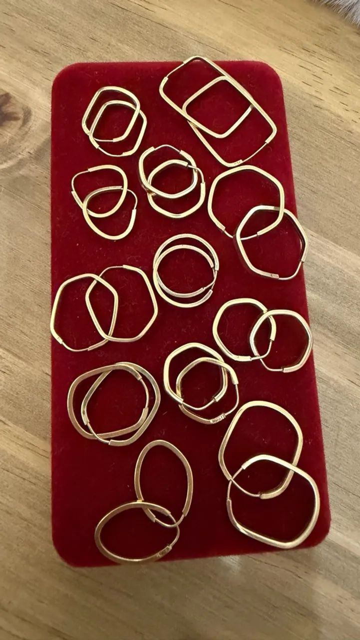 Argolas ouro 18k
