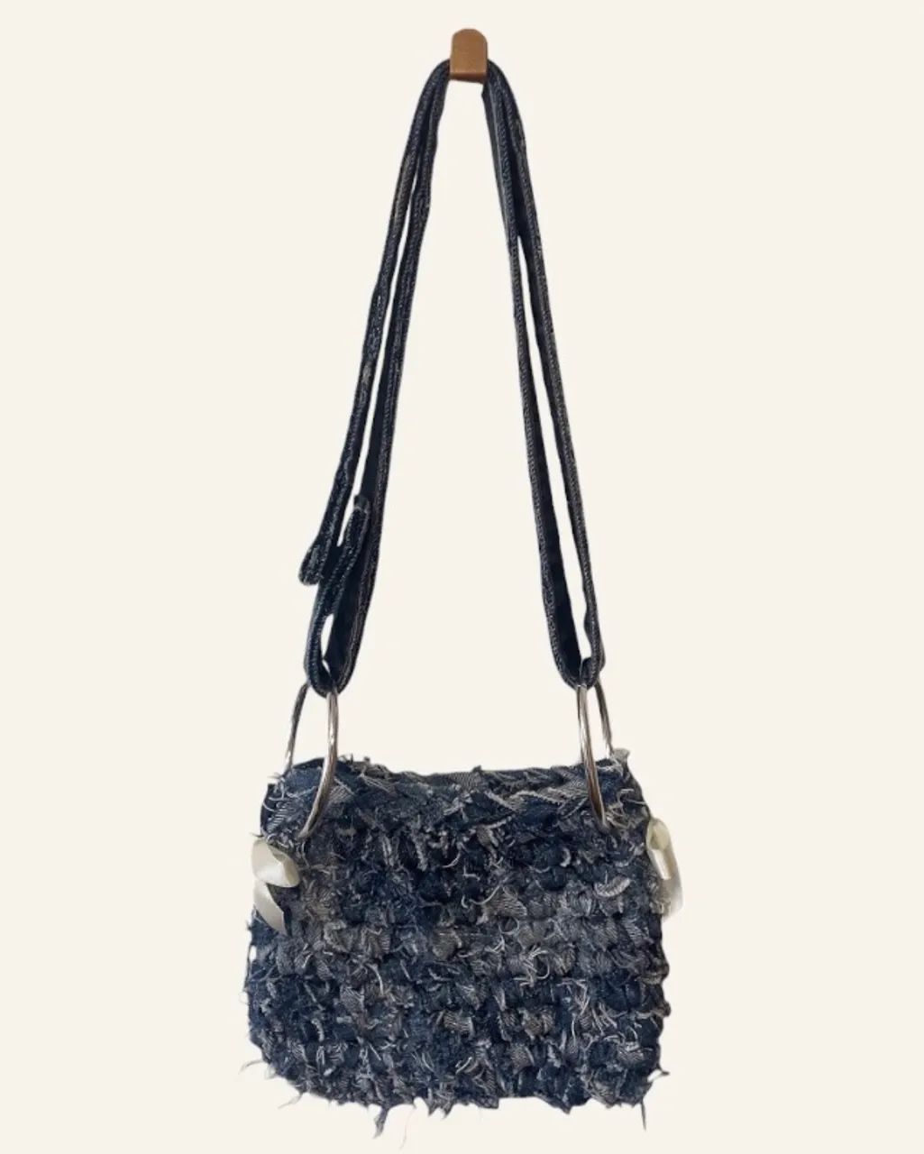 Bolsa jeans 100% feito á mão 