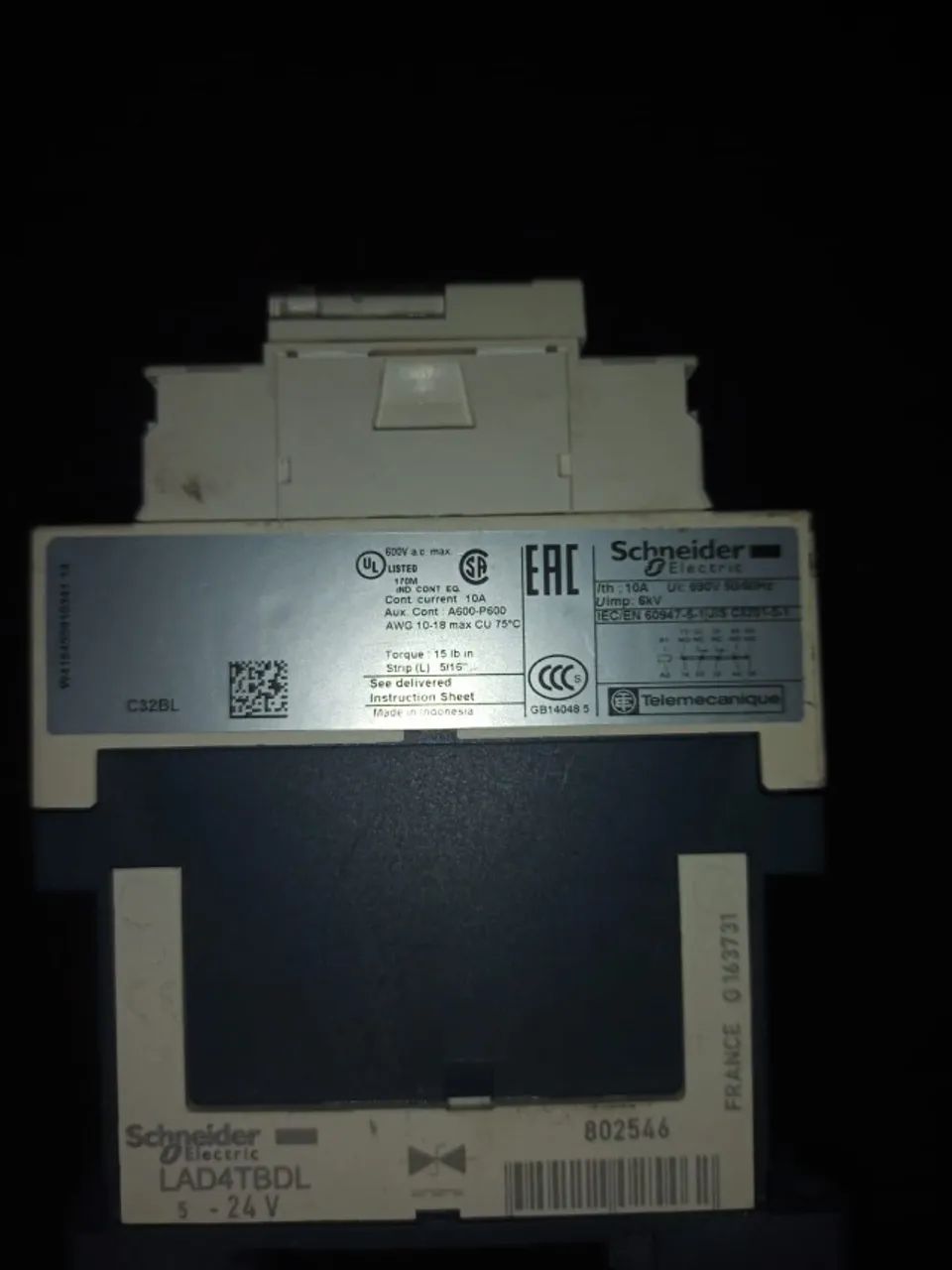  Lote Contatores 24v Dc 2,4W CAD 32 Bl Schneider TeSys 10A Tripolar - Foto 3