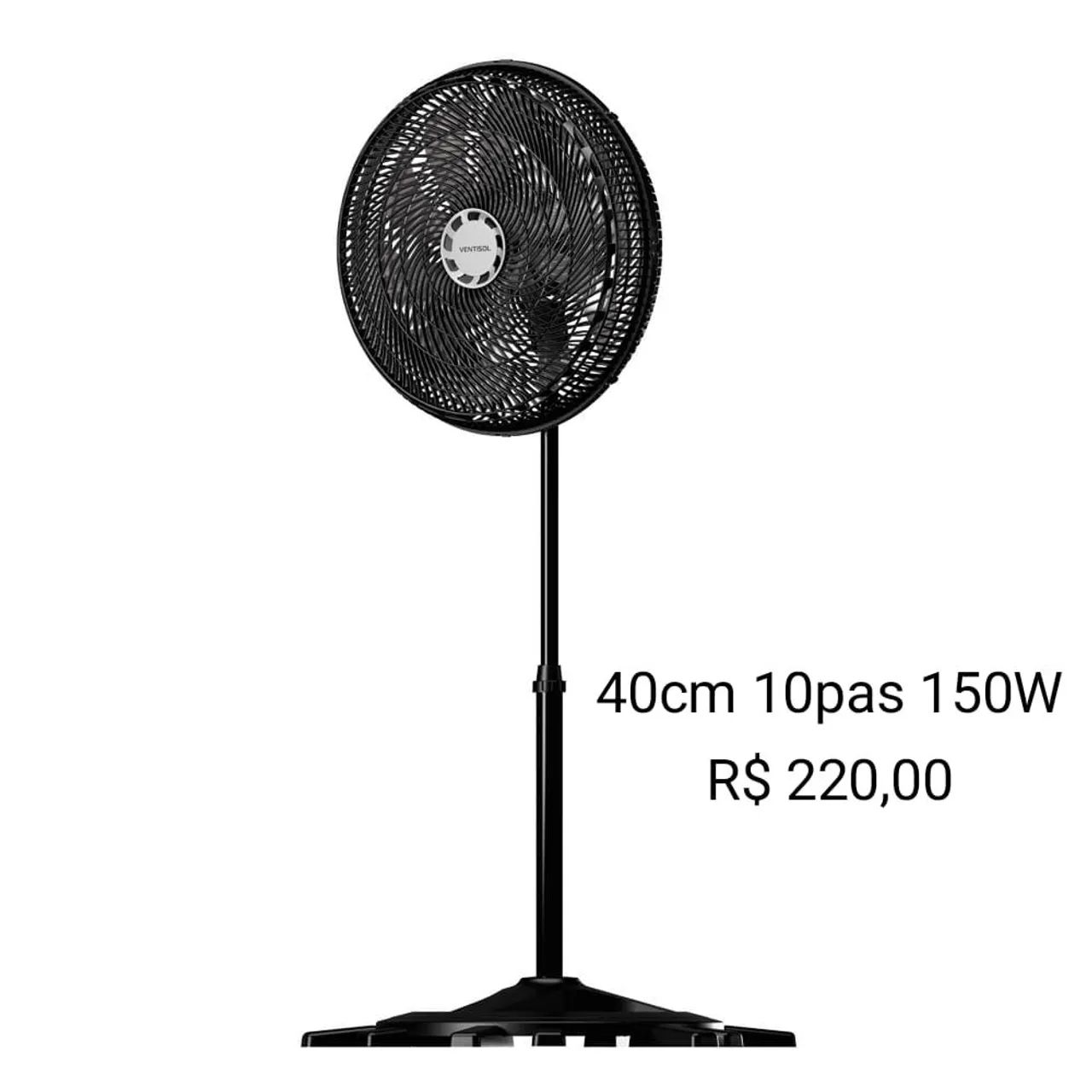 Ventilador Coluna 40cm Turbo Ventisol 10 pás 