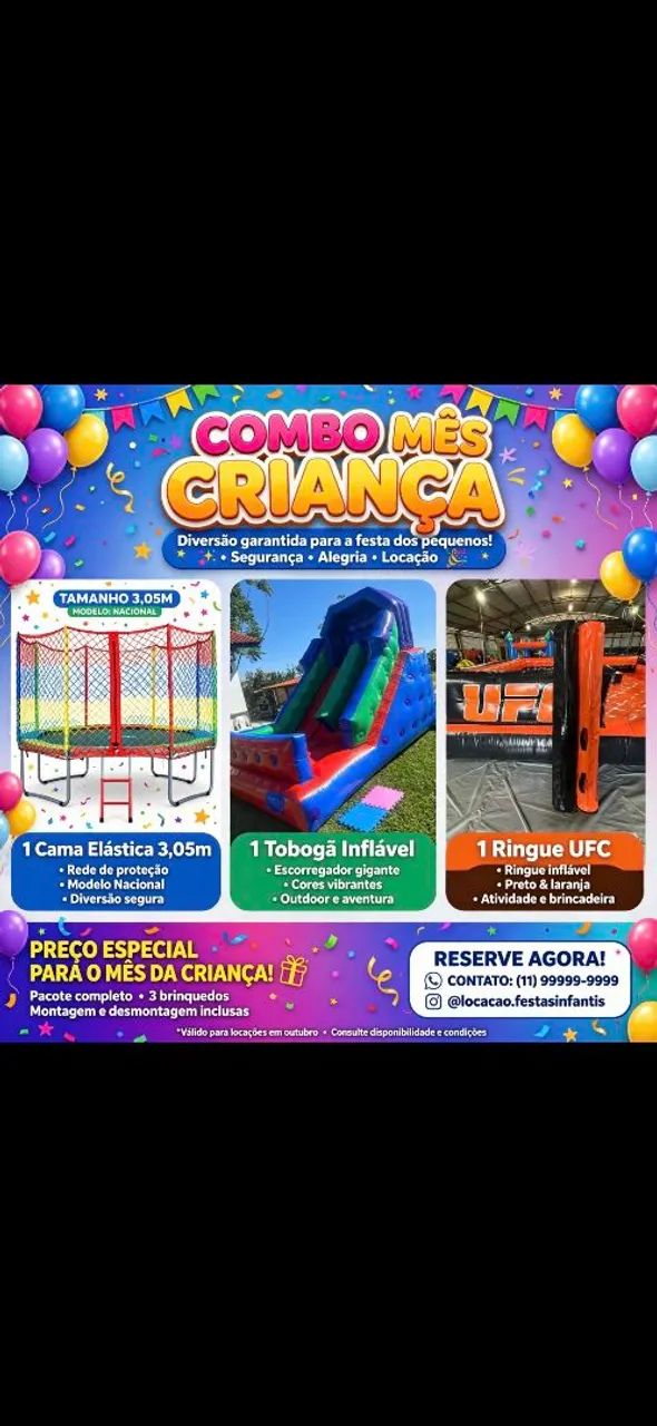 Aluguel de brinquedos infláveis  - Foto 2