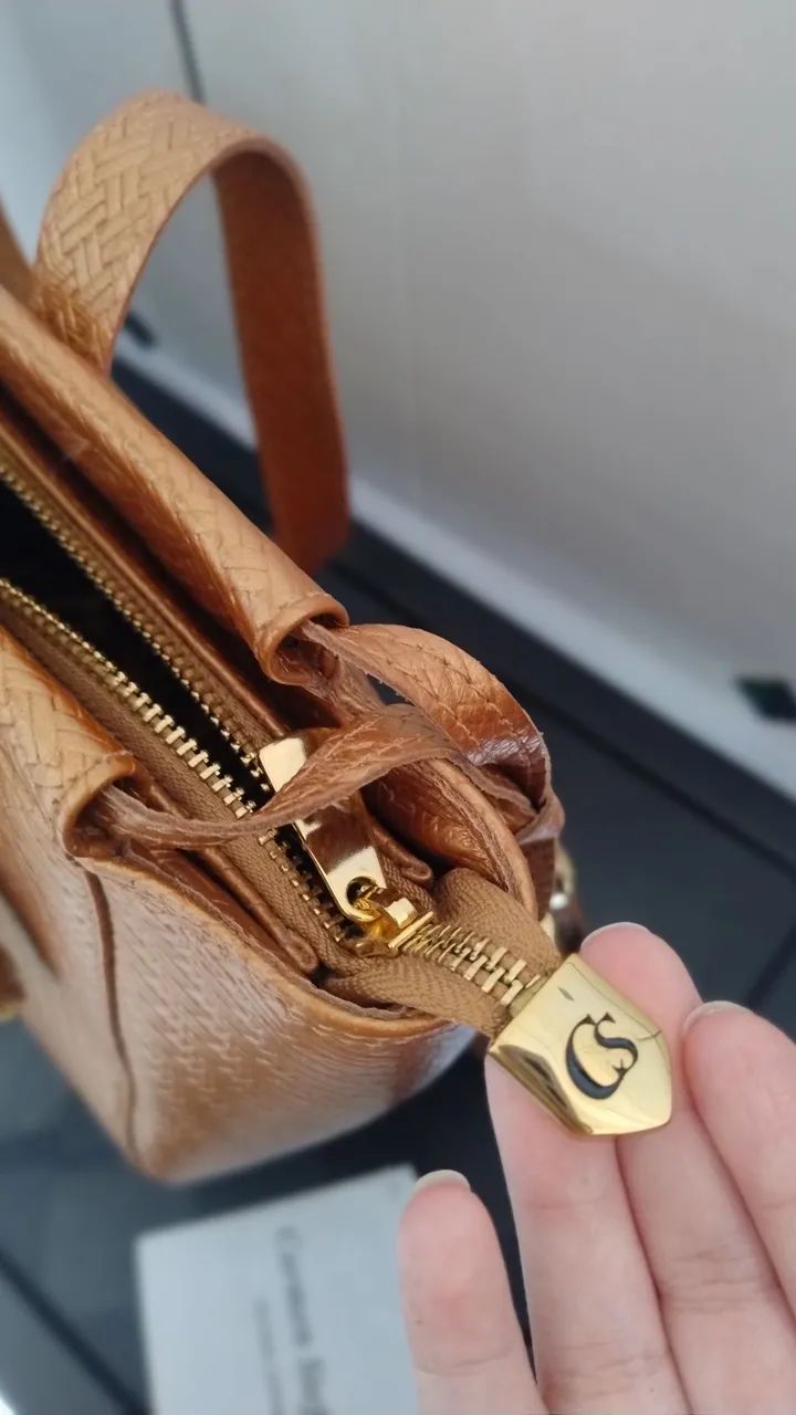 BOLSA ORIGINAL CARMEN STEFFENS NATURAL LEATHER - Bolsas, malas e