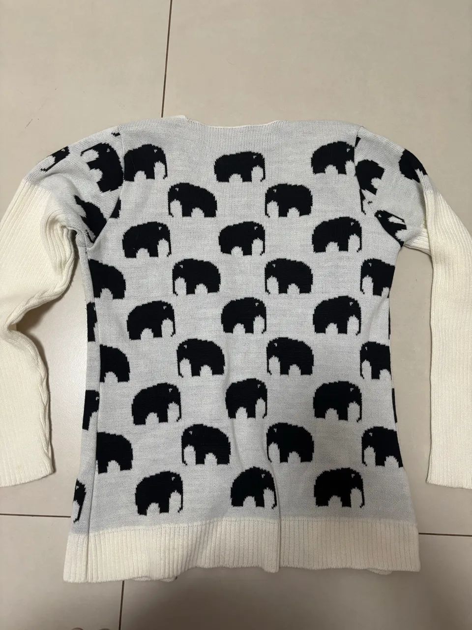 Casaco tricot estampado tamanho P - Foto 2