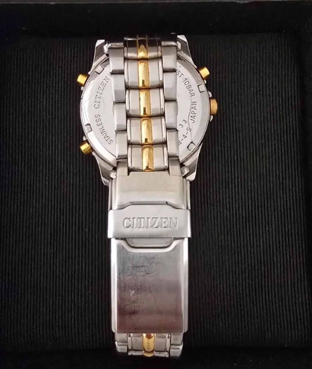 Relógio Citizen Original Alarm Chronograph WR100 Bicolor - Excelente Estado - Foto 2