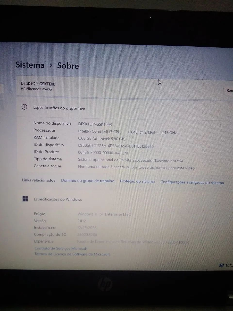 Notebook HP i7 Ssd120gb 4gb memória RAM Formatado Windows 11 funcionando leia abaixo  - Foto 3