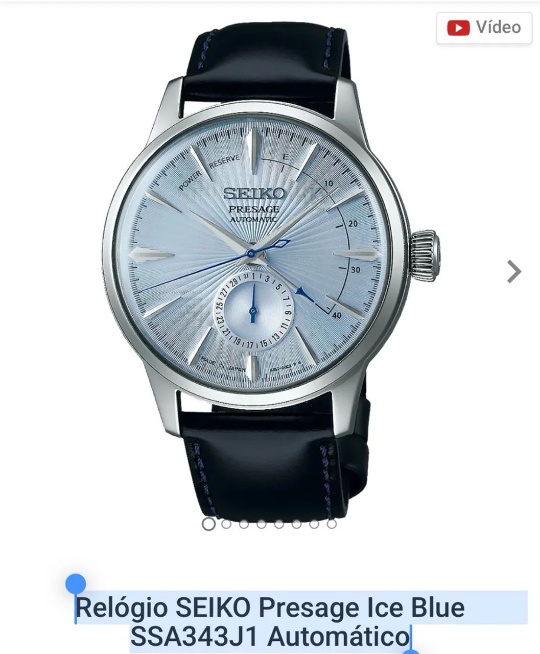 Relógio SEIKO Presage Ice Blue SSA343J1 Automático - Foto 5