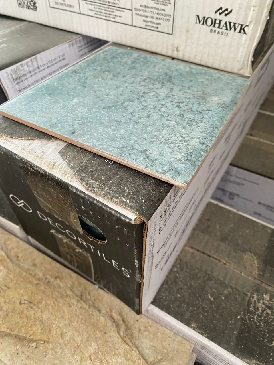 Porcelanato piscina Azul turquesa