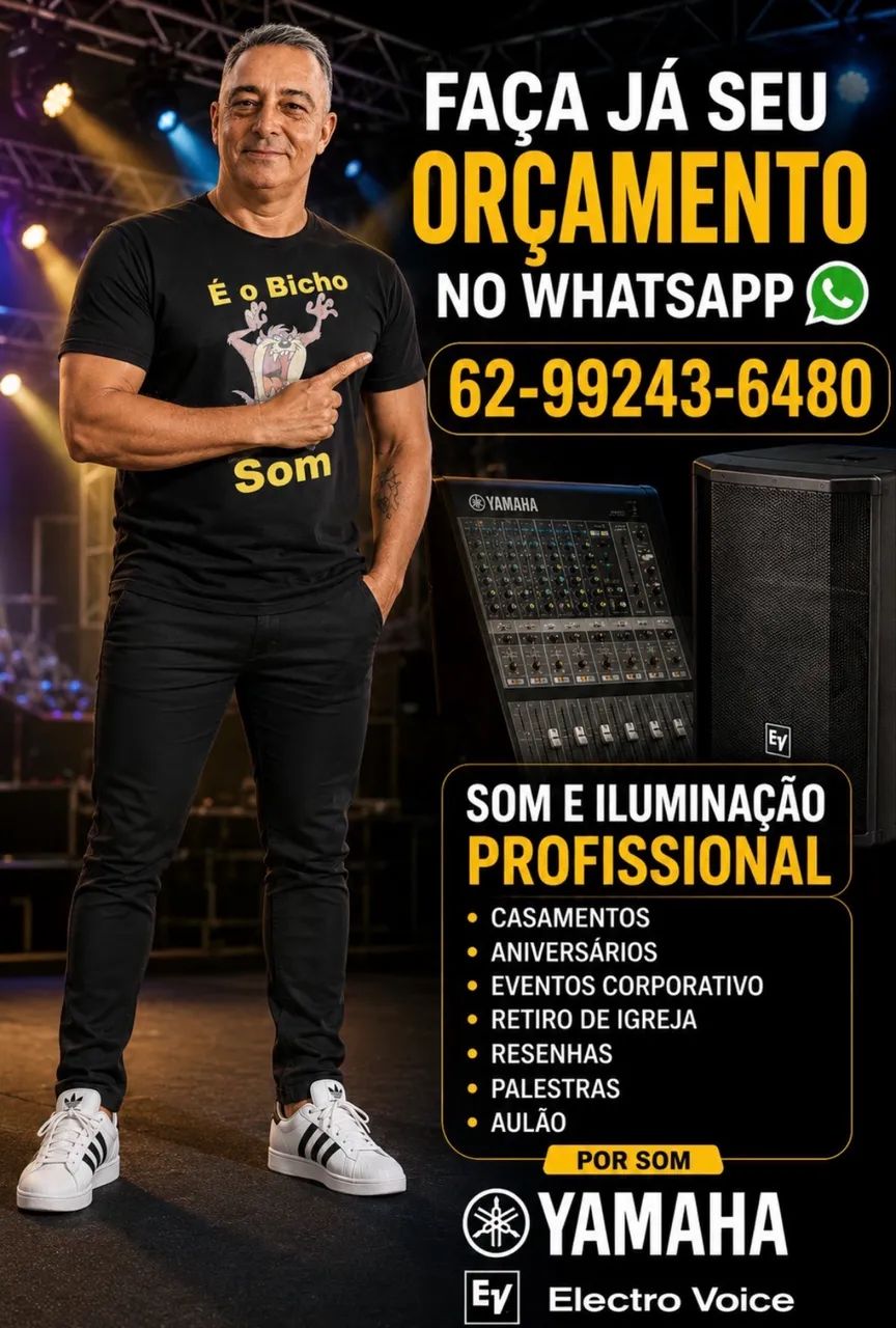Som e iluminação Profissional para Eventos em Geral