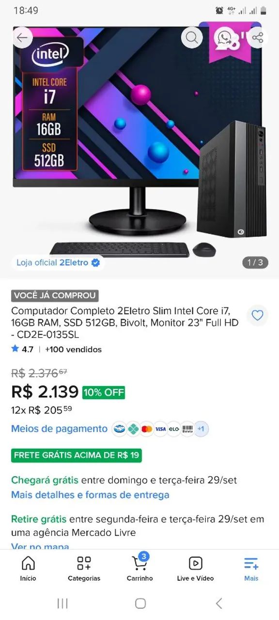 Computador Novo com Nota