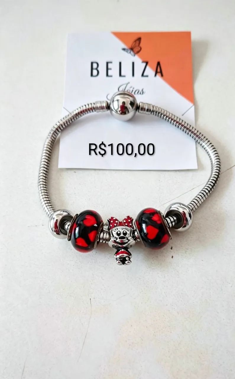 Pulseira Life Aço Inox com Berloques 
