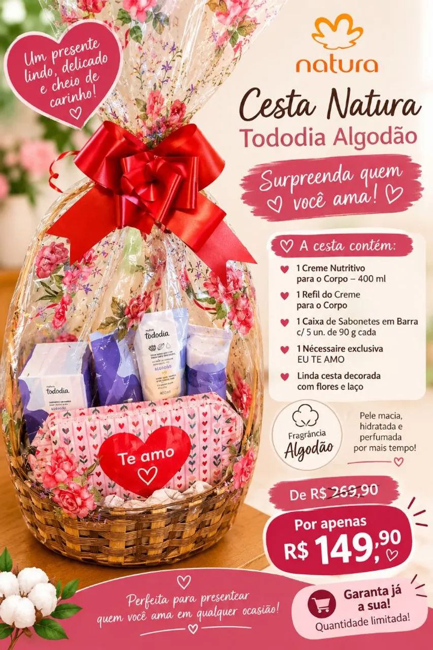 Cesta natura todo dia Algodão  - Foto 3