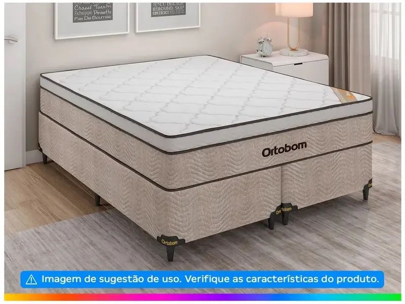 Cama Box Queen (Box + Colchão) Ortobom  - Foto 2