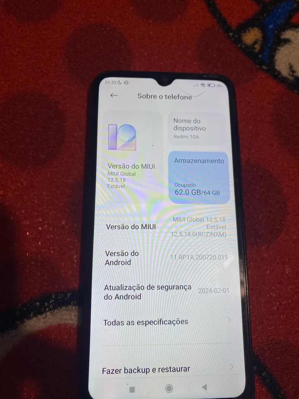 Redimi 10A 64gigas passo cartão - Foto 2