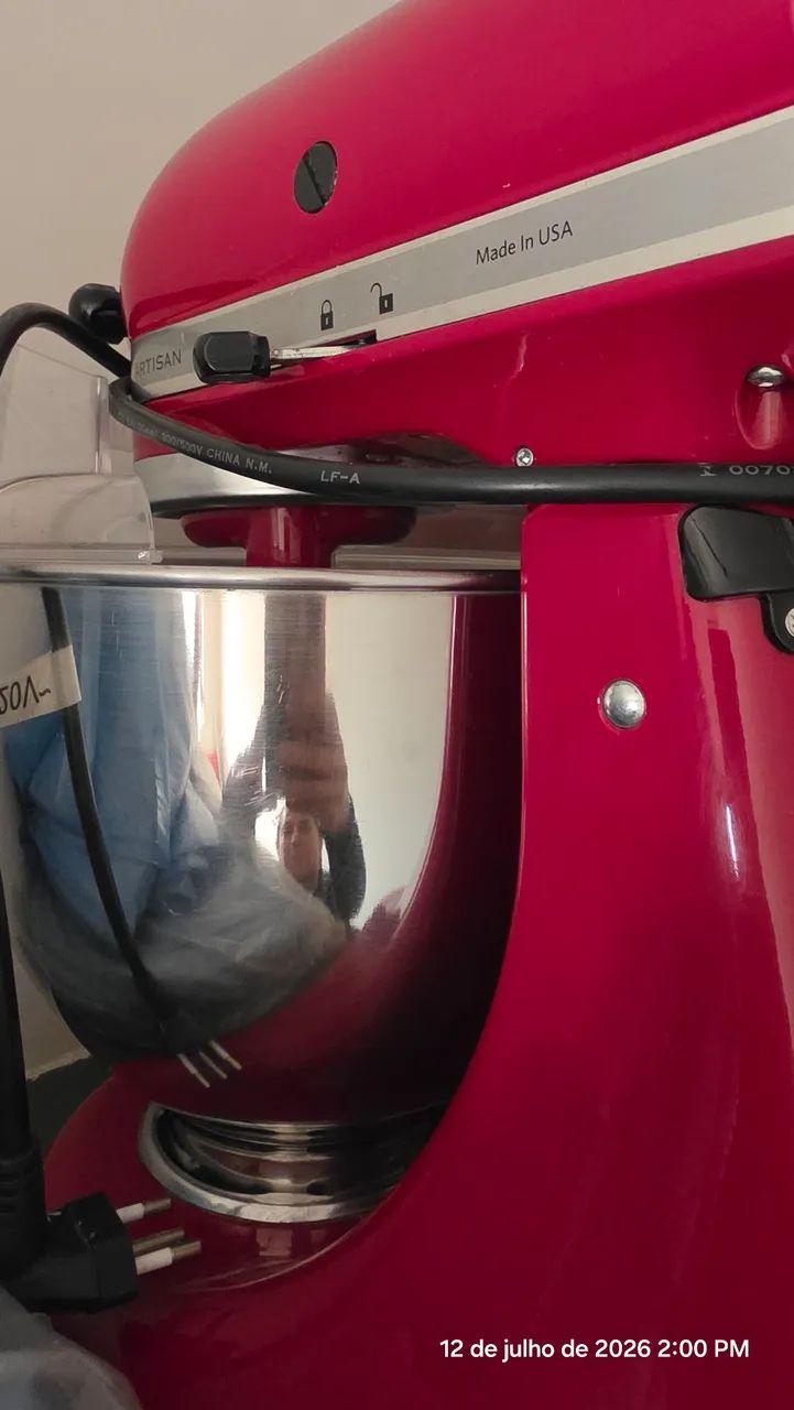 Batedeira com pedestal KitchenAid Artisan KEA33 empire red 60 Hz 220 V - Foto 2