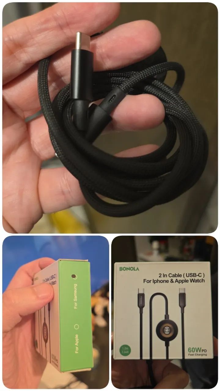 Cabo USB c para Galaxy watch e smartphone - Foto 3
