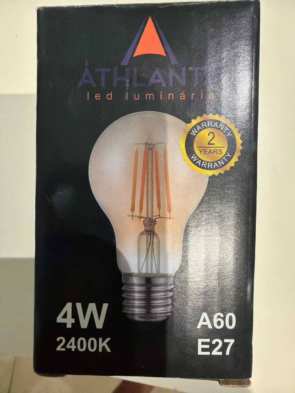 5 Lampadas bola Filamento 4w