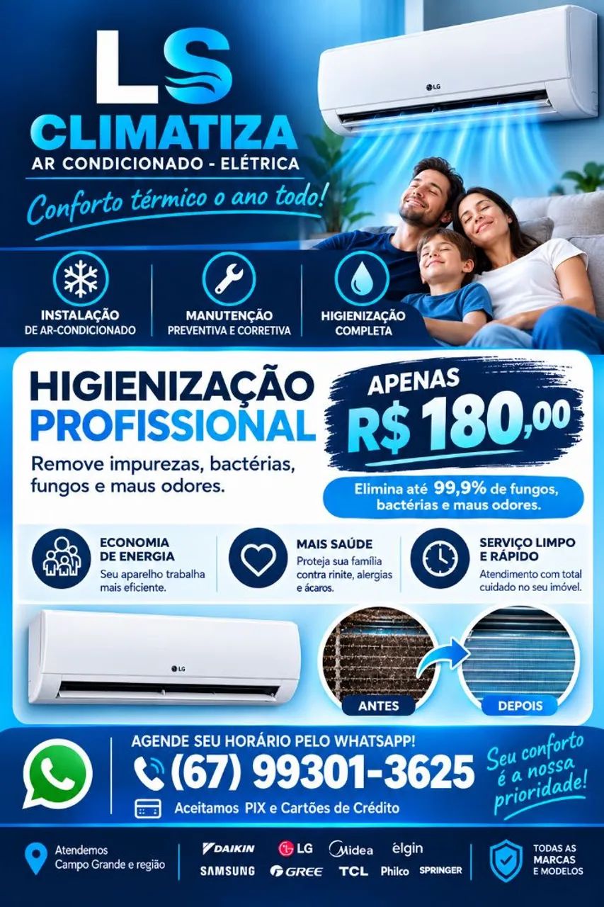 Higienização ar condicionado 