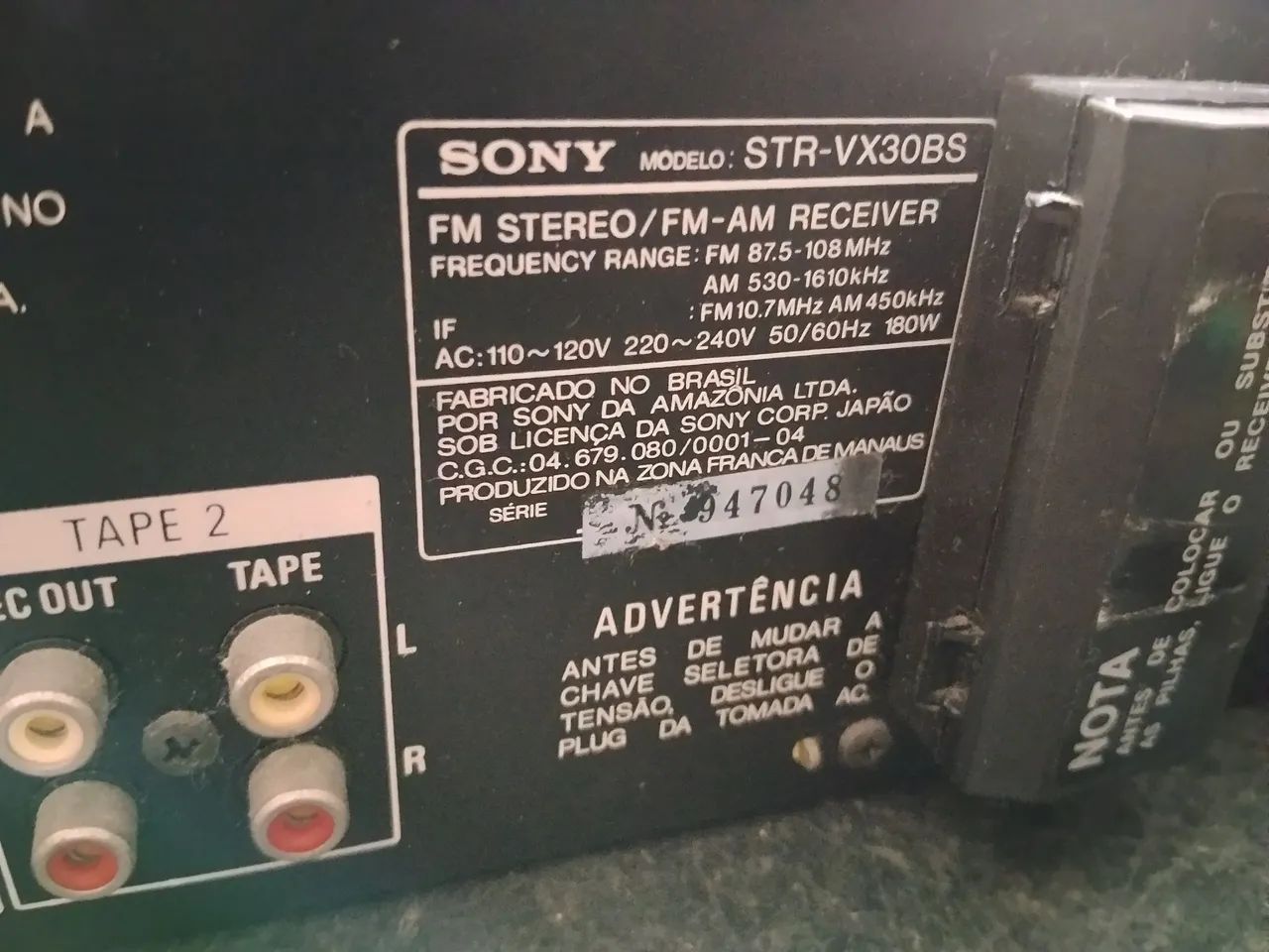 receiver sony str vx30bs - Foto 2
