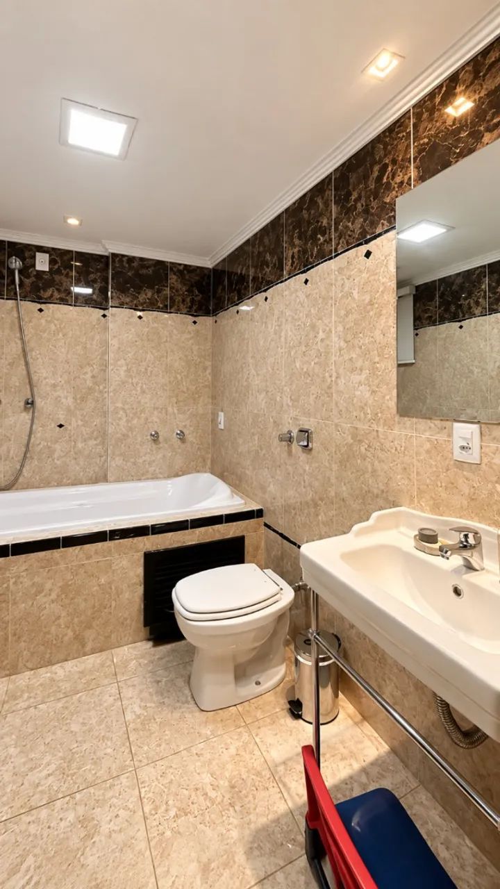 Apartamento no centro, 2 quartos, sendo uma suíte com jacuzzi, chuveiro com água à gás. 