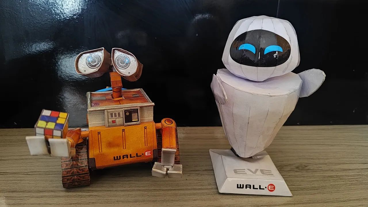 Boneco robô wall-e e Eve papercraft  - Foto 4