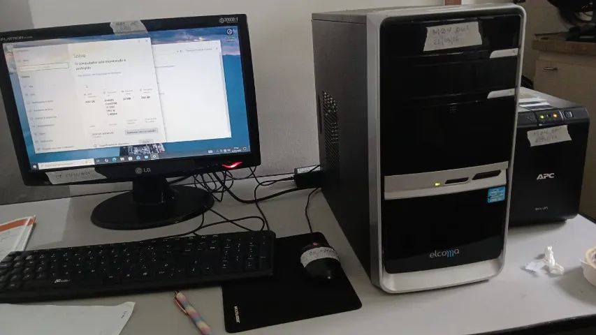M04 - Computador Completo Core i3 + SSD + Monitor 19 LG + Nobreak (Revisado)