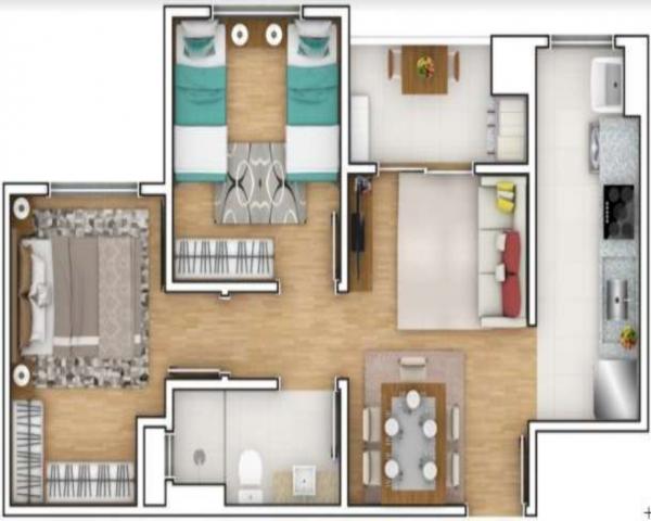 Apartamento no aventureiro 02 dormitórios sacada com churrasqueira elevador - Foto 7