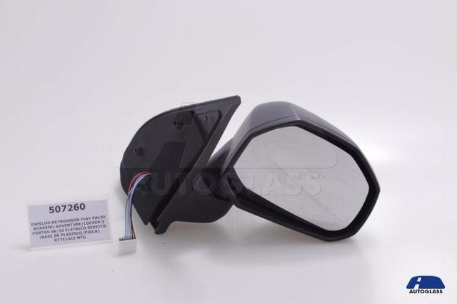 Retrovisor Externo Fiat Palio Week Adventure 08/10 Sw Elétrico Direito Preto (Bp/Led/Pis)