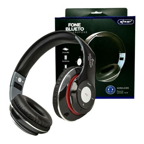 Fone de Ouvido Bluetooth Kp-414 Knup Com Microfone Rádio Fm Micro Sd Mp3 - Foto 3